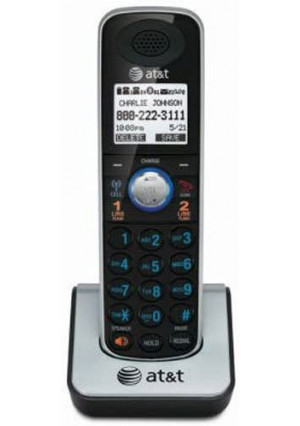 ATandT TL86009 Accessory Cordless Handset, Black/Silver | Requires an ATandT TL86109 Expandable Phone System to Operate