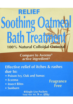 Relief MD Soothing Colloidal Oatmeal Bath Treatment - 6 Single Use Packets