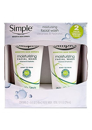 Simple Moisturizing Facial Wash, 5 Ounce (Pack of 2)