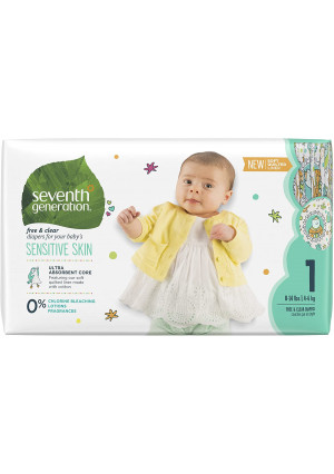 Seventh Generation Free and Clear Diapers - Size 1-40 ct