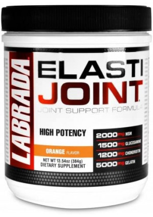 Labrada Elastijoint - Joint Support Powder, All In One Drink Mix with Glucosamine Chondroitin, MSM and Collagen, Orange, 30 Servings