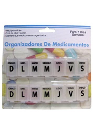 7-day Spanish-language pill case