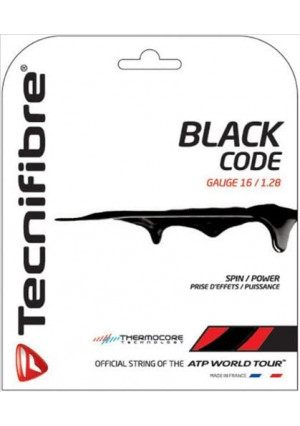 TECHNIFIBRE Black Code Tennis Set, Black, 1.28mm