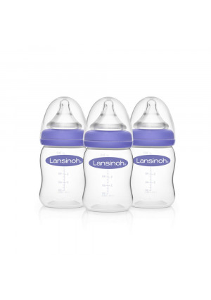 Lansinoh Breastfeeding Bottles for Baby, 5 Ounces, 3 count