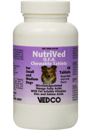 Vedco 60 Count Nutrived O.F.A. Chewable Tablets for Small and Medium Dogs
