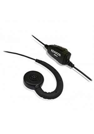 Kenwood KHS-34 C-Ring Earbud Hanger with PTT and Clip Microphone (Single Pin) for PTK-23K ProTalk Lite