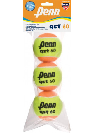 Penn QST 60 Felt Tennis Balls, 3 Ball Polybag
