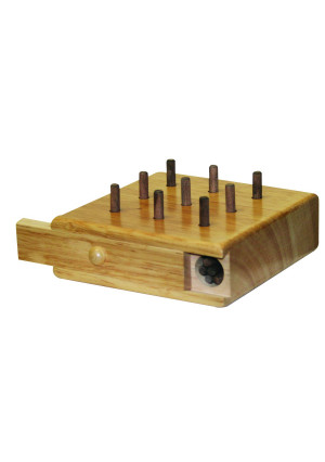 Baseline 9 Hole Wooden Pegboard to Improve Fine Motor Coordination, Finger Dexterity, Concentration and Increase Reactionary Speed., Model:12-3141