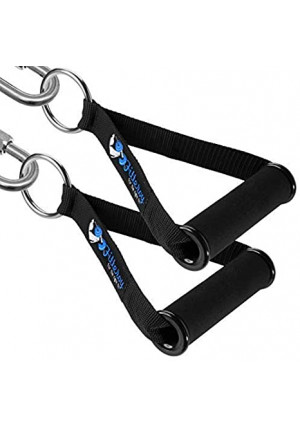 Fitteroy Premium Heavy Duty Exercise Handles (Set of 2) for Cable Machines and Resistance Bands