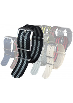 BluShark - The Original Premium Nylon Watch Strap - Multiple Sizes and Styles