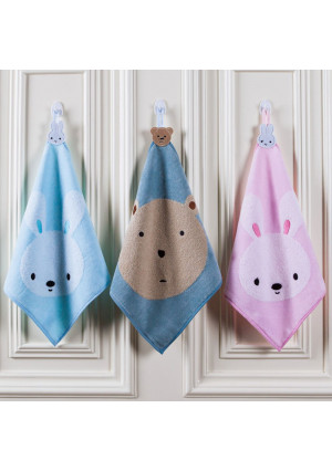 Pesp Baby Infant Kids 3-Pack Washcloths Hand Towels