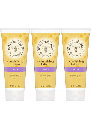 Burt's Bees Baby Nourishing Lotion, Calming, 6 Ounces (Pack of 3) (Packaging May Vary)