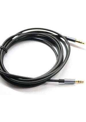 Black 9ft Gold Plated Design 3.5mm Male to 2.5mm Male Car Auxiliary Audio Cable Cord Headphone Connect Cable for Apple, Android Smartphone, Tablet and MP3 Player