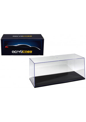 Acrylicase Clear Display Show CASE for 1/18 Diecast Car Black Base