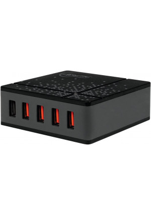 ARCTIC Quick Charger 8000, Multiple USB Charger Station, 5 Port USB Desktop Charger with Quick Charge, Compatible with All Smartphones, Tablets and USB Devices