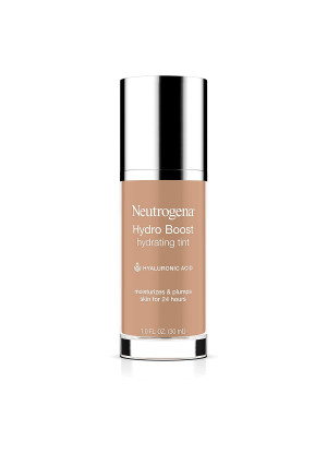 Neutrogena Hydro Boost Hydrating Tint with Hyaluronic Acid, Lightweight Water Gel Formula, Moisturizing, Oil-Free and Non-Comedogenic Liquid Foundation Makeup, 40 Nude Color, 1.0 fl. oz