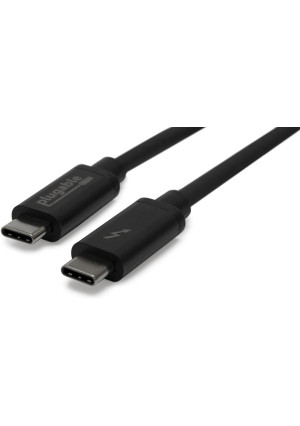 Plugable Thunderbolt 3 Cable 20Gbps Supports 100W (20V, 5A) Charging, 6.6ft / 2m USB C Compatible [Thunderbolt 3 Certified]