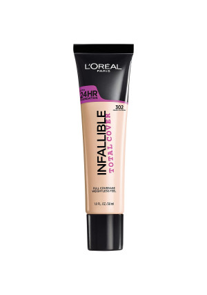 L'Oreal Paris Infallible Total Cover Foundation, Creamy Natural, 1 fl. oz.
