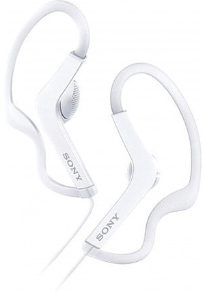 Sony MDRAS210AP/W Sports, Splashproof, Smartphone-Compatible, Wired, Earbuds - White
