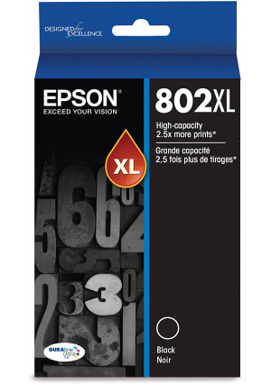 Epson T802XL120 DURABrite Ultra Black High Capacity Cartridge Ink