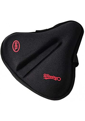 WINNINGO Exercise Gel Bicycle Saddle Cover Wide Cycling Seat Cushion for Wide Bike Saddle Large Bicycle Seat Pad