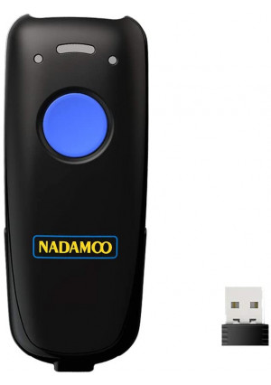 NADAMOO Wireless Barcode Scanner Bluetooth Compatible, 2.4G Wireless and Wired 3-in-1 Bar Code Scanner Portable USB CCD Image Reader, Support Screen Scan, for Tablet iPhone IPad Android Windows Mac