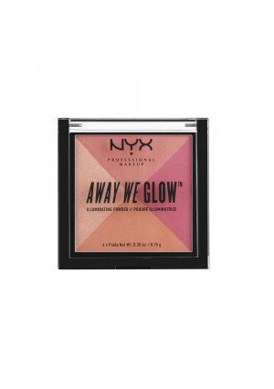 NYX Cosmetics Away We Glow Illuminating Powder Crushed Rose