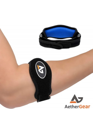 AetherGear Tennis Elbow Brace for Tendonitis, Forearm Brace Support Band with Compression Pad and Elbow Strap Wrap for Golfers and Tennis Elbow and Bursitis  Elbow Brace for Women and Men