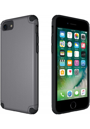 CellEver Slim Guard Pro Heavy Duty Case Protective Shock-Absorbing Scratch-Resistant Drop Protection Cover for Apple iPhone 6 / 6s / 7/8 (Fits All 4 Models) (Slate)