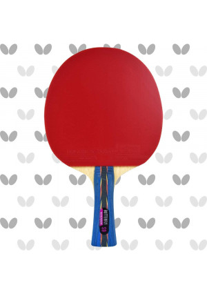 Butterfly Nakama S-9 Table Tennis Racket  ITTF Approved Ping Pong Paddle  Pan Asia Table Tennis Rubber and Thick Sponge Layer Ping Pong Racket  2 Ping Pong Balls Included