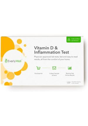 Everlywell Vitamin D and Inflammation Test - at Home - CLIA-Certified Adult Test - Accurate Blood Analysis - Results Within Days - Not Available in NY, NJ, RI