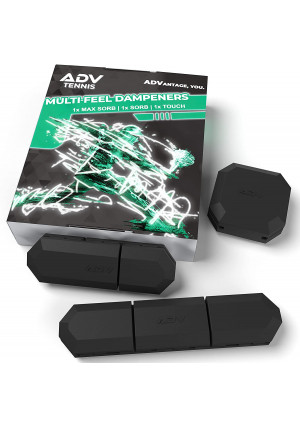 ADV Tennis Vibration Dampener - Set of 3 - Ultimate Shock Absorbers for Racket and Strings - Premium Quality, Durable, and 100% Reliable - Poly-Silicone Material Technology