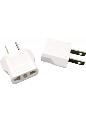 Unidapt EU Europe to US Usa Travel Plug Adapter Power Converter AC (Pack of 2)