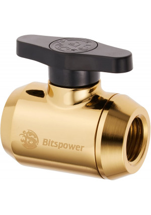 Bitspower G1/ 4 Inch Sled Dual Rotary (360 Degree Rotation) G1/ 4 Inch Extender with Mini Bulb Matte Black