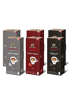 Gran Caff Garibaldi Nespresso compatible capsules (Variety Pack, 60 Count)