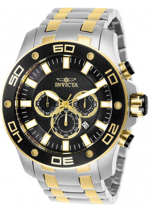 Invicta Men's Pro Diver Quartz Watch with Stainless Steel Strap, Two Tone, 30 (Model: 26081)
