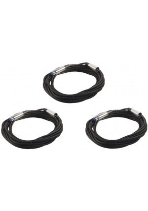 Three Pack Of Your Cable Store 25 Foot XLR 3P Male/Female Microphone Cables