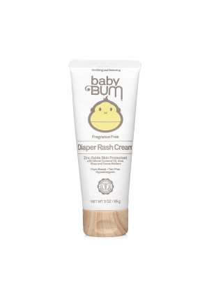 Baby Bum Diaper Rash Cream | Natural Zinc Oxide Ointment for Maximum Relief and Rash Prevention| Fragrance Free | Gluten Free and Vegan | 3 FL OZ