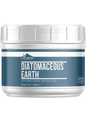 Diatomaceous Earth (12 oz (340 g)) by Earthborn Elements, Resealable Tub with Bonus Scoop, Highest Quality, FCC Food Safe, 100% Pure Freshwater Amorphous Silica