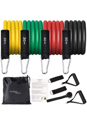 Your Choice Premium Resistance Loop Bands Exercise Work Out Fitness Bands for Legs and Glutes, Physicaly, Stretch with Carry Bag and Instructions Guide, 12 x 2 Inch Set of 4