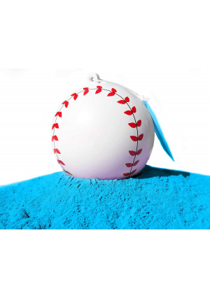 JandM Gender Reveal Baseball for Baby Showers and Reveal Parties - 100% All Natural Holi Powder (Blue)