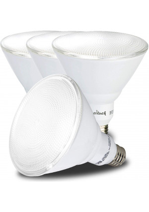 AmeriLuck 5000K Daylight Outdoor PAR38 LED Flood Light Bulb, 90W Equiv. 13W Non-Dimmable (4 Pack)