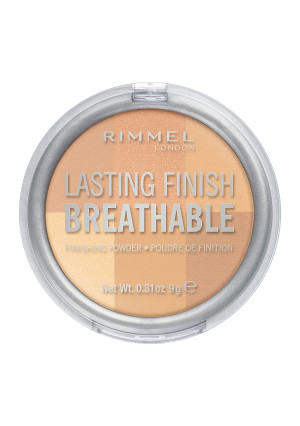 RIMMEL LONDON Lasting Breathable Finishing Powder, 001 Ivory, 0.28 Ounce