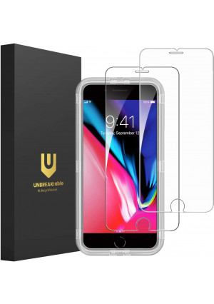 UNBREAKcable iPhone 8 Plus Screen Protector, iPhone 7 Plus Screen Protector [2-Pack] - Double Defense Series Premium Tempered Glass Screen Protector for iPhone 8 Plus/ 7 Plus 5.5 Inch