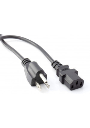 THE CIMPLE CO - AC Power Cord (3 Prong) | 10 Feet, Black | Premium Quality Copper Wire Core - Computer, Medical, Server and Desktop - NEMA 5-15 to C13 / IEC 320 - UL Listed Power Cable