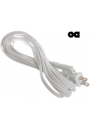 THE CIMPLE CO - 2 Prong Power Cord with Premium Quality Copper Wire Core - Polarized (Square/Round) for Satellite, CATV, Motorola and PS } NEMA 1-15P to C7 / IEC320 - UL Listed - White, 6ft Power Cable