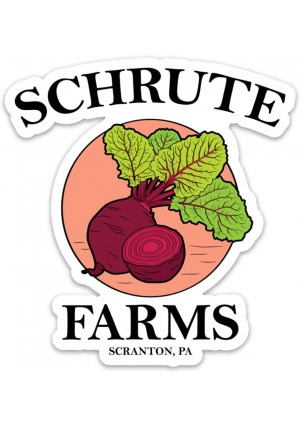 Schrute Farms Beets Office - Vinyl Sticker Waterproof Decal 4" for Laptop, Waterbottle etc