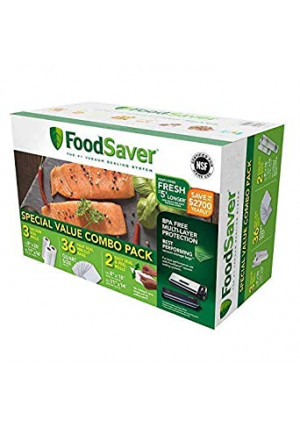 FoodSaver Bag Combo Rolls and Precut Bags in 1 Pack