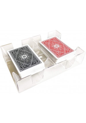 Yuanhe Clear 2 Deck Canasta Playing Card Tray