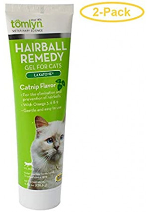 Tomlyn Laxatone Hairball Remedy Gel for Cats - Catnip Flavor (2 Pack)